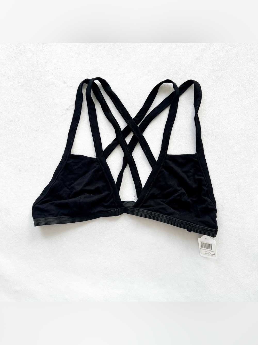 Honey Punch Black Crisscross Strappy Bralette